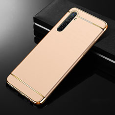 Schutzhülle Luxus Metall Rahmen und Kunststoff Schutzhülle Tasche M01 für Realme X2 Gold