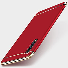 Schutzhülle Luxus Metall Rahmen und Kunststoff Schutzhülle Tasche M01 für Xiaomi Mi 9 Lite Rot