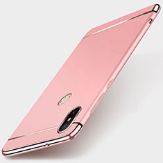 Schutzhülle Luxus Metall Rahmen und Kunststoff Schutzhülle Tasche M01 für Xiaomi Mi A2 Lite Rosegold
