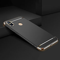 Schutzhülle Luxus Metall Rahmen und Kunststoff Schutzhülle Tasche M01 für Xiaomi Mi Max 3 Schwarz