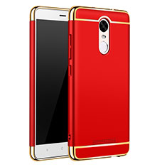 Schutzhülle Luxus Metall Rahmen und Kunststoff Schutzhülle Tasche M01 für Xiaomi Redmi Note 3 MediaTek Rot