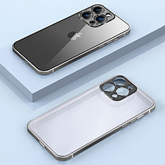 Schutzhülle Luxus Metall Rahmen und Kunststoff Schutzhülle Tasche mit Mag-Safe Magnetic Magnetisch JB1 für Apple iPhone 14 Pro Max Schwarz