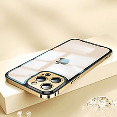 Schutzhülle Luxus Metall Rahmen und Kunststoff Schutzhülle Tasche QC2 für Apple iPhone 12 Pro Max Violett