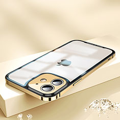 Schutzhülle Luxus Metall Rahmen und Kunststoff Schutzhülle Tasche QC2 für Apple iPhone 12 Violett