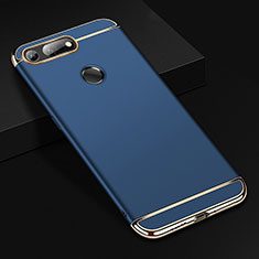 Schutzhülle Luxus Metall Rahmen und Kunststoff Schutzhülle Tasche T01 für Huawei Honor V20 Blau