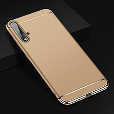 Schutzhülle Luxus Metall Rahmen und Kunststoff Schutzhülle Tasche T01 für Huawei Nova 5 Pro Gold