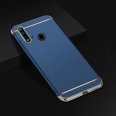 Schutzhülle Luxus Metall Rahmen und Kunststoff Schutzhülle Tasche T01 für Huawei Nova 5i Blau