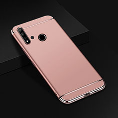 Schutzhülle Luxus Metall Rahmen und Kunststoff Schutzhülle Tasche T01 für Huawei Nova 5i Rosegold