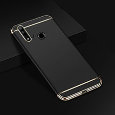Schutzhülle Luxus Metall Rahmen und Kunststoff Schutzhülle Tasche T01 für Huawei P20 Lite (2019) Schwarz