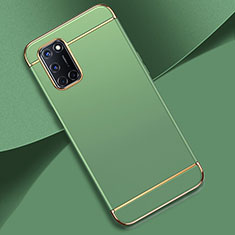 Schutzhülle Luxus Metall Rahmen und Kunststoff Schutzhülle Tasche T01 für Oppo A72 Cyan