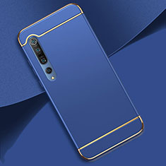 Schutzhülle Luxus Metall Rahmen und Kunststoff Schutzhülle Tasche T01 für Xiaomi Mi 10 Pro Blau