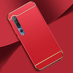 Schutzhülle Luxus Metall Rahmen und Kunststoff Schutzhülle Tasche T01 für Xiaomi Mi 10 Rot