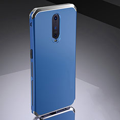 Schutzhülle Luxus Metall Rahmen und Silikon Schutzhülle Tasche M02 für Oppo R17 Pro Blau