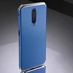 Schutzhülle Luxus Metall Rahmen und Silikon Schutzhülle Tasche M02 für Oppo RX17 Pro Blau