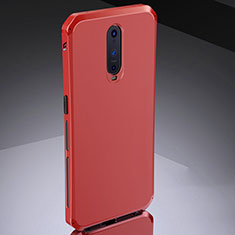 Schutzhülle Luxus Metall Rahmen und Silikon Schutzhülle Tasche M02 für Oppo RX17 Pro Rot