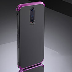 Schutzhülle Luxus Metall Rahmen und Silikon Schutzhülle Tasche M02 für Oppo RX17 Pro Violett