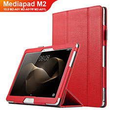 Schutzhülle Stand Tasche Leder für Huawei MediaPad M2 10.0 M2-A01 M2-A01W M2-A01L Rot