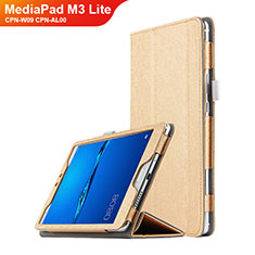 Schutzhülle Stand Tasche Leder für Huawei MediaPad M3 Lite 8.0 CPN-W09 CPN-AL00 Gold