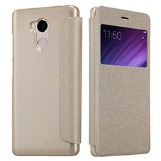 Schutzhülle Stand Tasche Leder für Xiaomi Redmi 4 Prime High Edition Gold