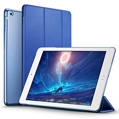 Schutzhülle Stand Tasche Leder L01 für Apple iPad Air Blau