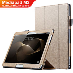 Schutzhülle Stand Tasche Leder L01 für Huawei MediaPad M2 10.0 M2-A01 M2-A01W M2-A01L Gold
