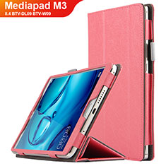 Schutzhülle Stand Tasche Leder L04 für Huawei Mediapad M3 8.4 BTV-DL09 BTV-W09 Rosa