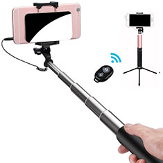 Selfie Stick Stange Bluetooth Teleskop Universal S15 für Sharp Aquos R8s Pro Schwarz