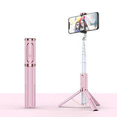 Selfie Stick Stange Stativ Bluetooth Teleskop Universal T26 für Samsung Galaxy A40 Rosegold