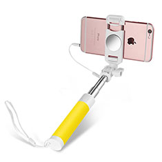 Selfie Stick Stange Verdrahtet Teleskop Universal S02 für Oppo Find N2 Flip 5G Gelb