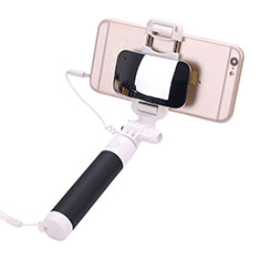 Selfie Stick Stange Verdrahtet Teleskop Universal S04 für Oppo Find N2 Flip 5G Schwarz