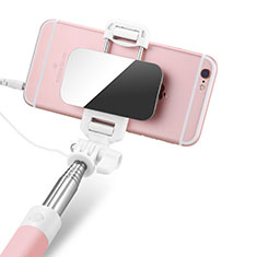 Selfie Stick Stange Verdrahtet Teleskop Universal S05 für Asus ROG Phone 5s Rosa