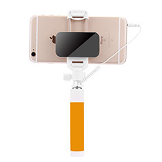 Selfie Stick Stange Verdrahtet Teleskop Universal S07 für Handy Zubehoer Kfz Ladekabel Gelb