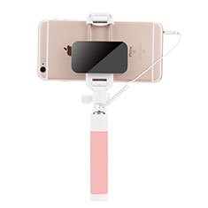 Selfie Stick Stange Verdrahtet Teleskop Universal S07 für Xiaomi Redmi Note 2 Rosa
