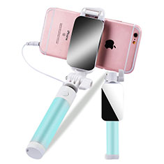 Selfie Stick Stange Verdrahtet Teleskop Universal S12 für Apple iPhone 5 Grün