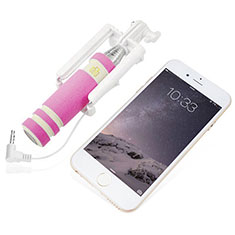 Selfie Stick Stange Verdrahtet Teleskop Universal S18 für Apple iPhone 5 Rosa