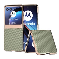 Silikon Hülle Handyhülle Gummi Schutzhülle Flexible Leder Tasche B04H für Motorola Moto Razr 40 Ultra 5G Grün