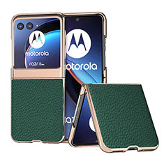 Silikon Hülle Handyhülle Gummi Schutzhülle Flexible Leder Tasche B06H für Motorola Moto Razr 40 Ultra 5G Grün