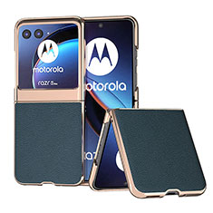 Silikon Hülle Handyhülle Gummi Schutzhülle Flexible Leder Tasche B07H für Motorola Moto Razr 40 Ultra 5G Grün