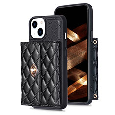 Silikon Hülle Handyhülle Gummi Schutzhülle Flexible Leder Tasche BF1 für Apple iPhone 14 Schwarz