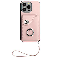 Silikon Hülle Handyhülle Gummi Schutzhülle Flexible Leder Tasche BF1 für Apple iPhone 16 Pro Rosegold