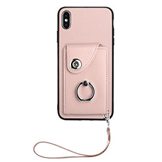 Silikon Hülle Handyhülle Gummi Schutzhülle Flexible Leder Tasche BF1 für Apple iPhone X Rosegold