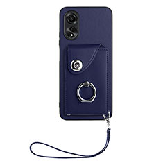 Silikon Hülle Handyhülle Gummi Schutzhülle Flexible Leder Tasche BF1 für Oppo A18 Blau