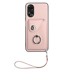 Silikon Hülle Handyhülle Gummi Schutzhülle Flexible Leder Tasche BF1 für Oppo A18 Rosegold