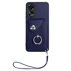 Silikon Hülle Handyhülle Gummi Schutzhülle Flexible Leder Tasche BF1 für Oppo A78 4G Blau