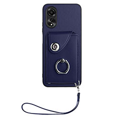 Silikon Hülle Handyhülle Gummi Schutzhülle Flexible Leder Tasche BF1 für Oppo A78 5G Blau