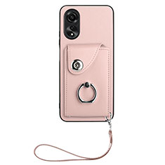 Silikon Hülle Handyhülle Gummi Schutzhülle Flexible Leder Tasche BF1 für Oppo A78 5G Rosegold