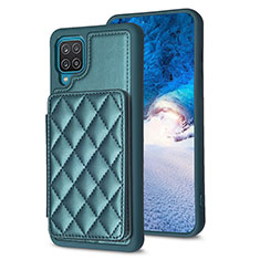 Silikon Hülle Handyhülle Gummi Schutzhülle Flexible Leder Tasche BF1 für Samsung Galaxy A12 5G Grün