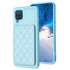 Silikon Hülle Handyhülle Gummi Schutzhülle Flexible Leder Tasche BF1 für Samsung Galaxy A12 5G Hellblau
