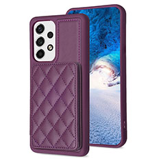 Silikon Hülle Handyhülle Gummi Schutzhülle Flexible Leder Tasche BF1 für Samsung Galaxy A13 4G Violett