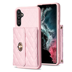 Silikon Hülle Handyhülle Gummi Schutzhülle Flexible Leder Tasche BF1 für Samsung Galaxy A34 5G Rosegold